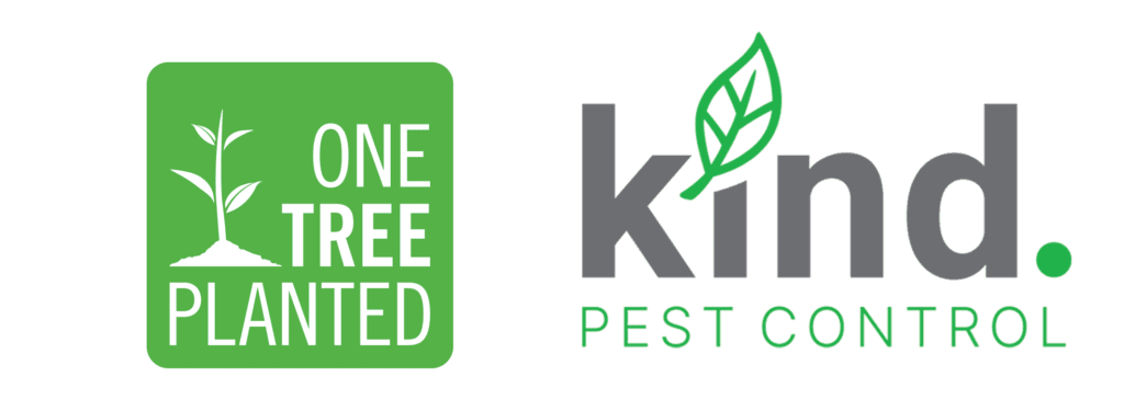 one tree planted Kind Pest logo for commercial pest control in Raleigh, NC, Wake Forest and Cary, NC, exterminators for termite control, rat control, ant control and more.